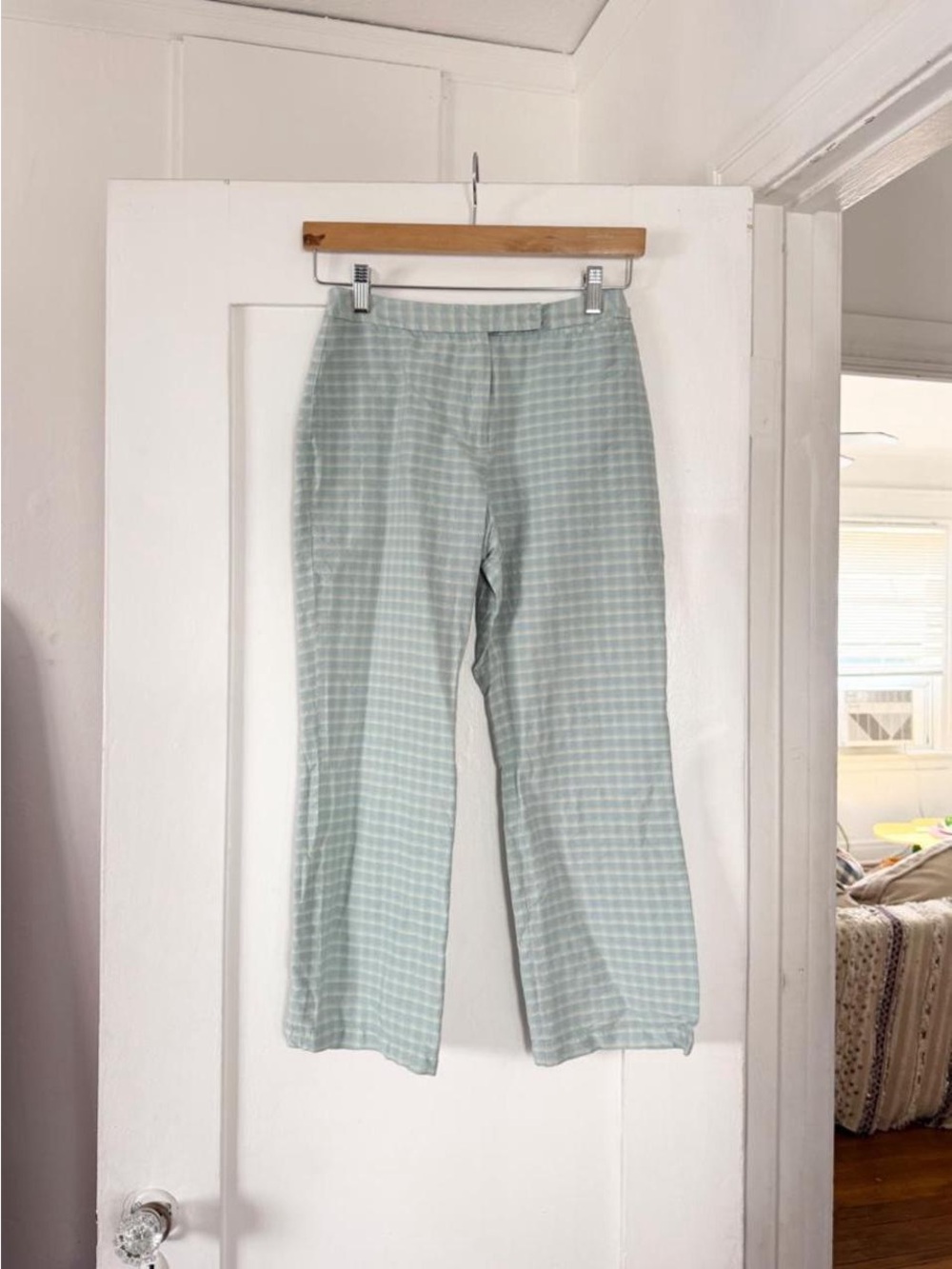 ✧ vintage ann taylor silk gingham capri pants ✧